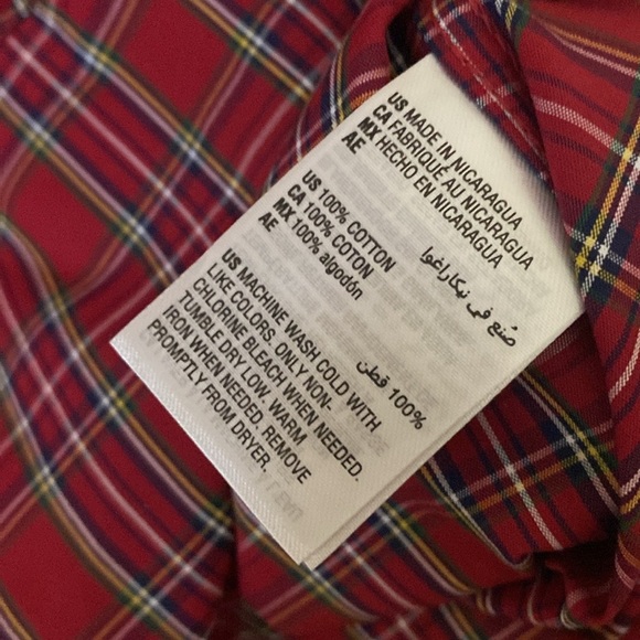 Men’s Club Room Regular Fit Performance Shirt Cotton Red Navy Green Neck 16 NWT - Picture 7 of 10